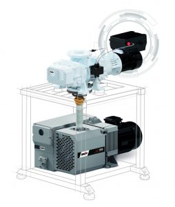 Vakuumpumpe med booster